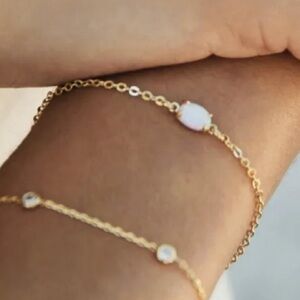 ETTIKA Opal Crystal Dainty Women's Bracelet Set